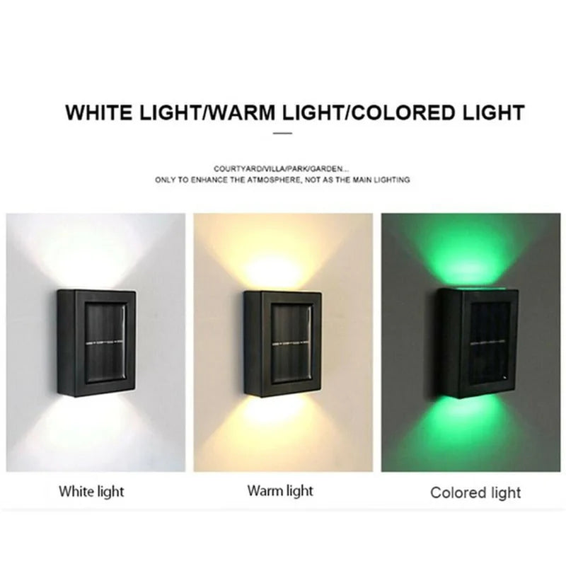 Solar Up & Down Wall Spot Lights – Outdoor Waterproof Decorative Garden Lamp
