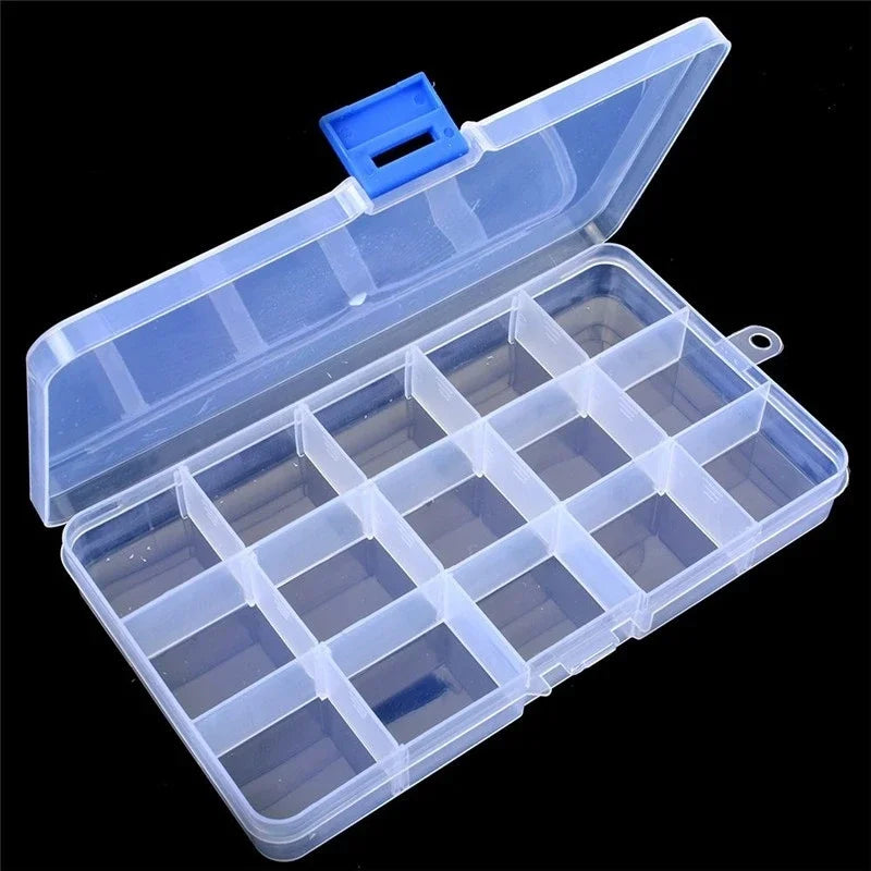 8-Style Clear Jewelry Organizer Box – Adjustable Compartment Storage