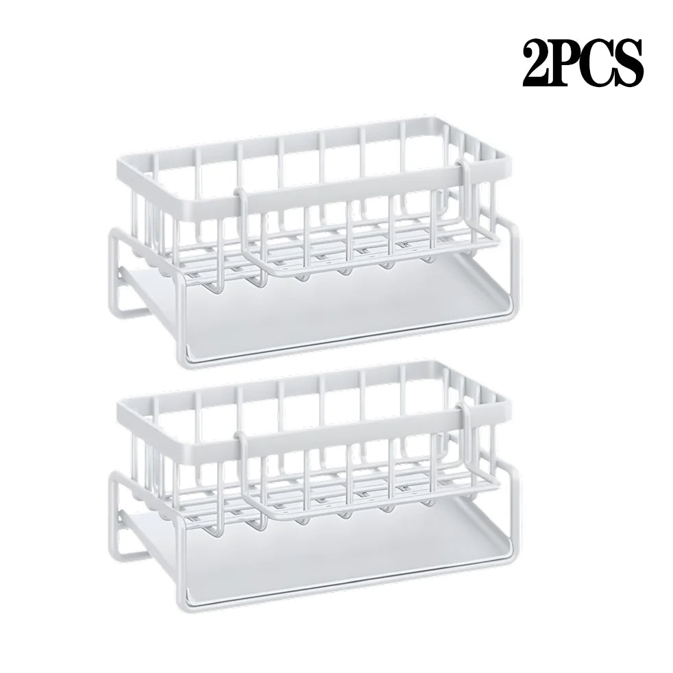 No-Punch Sink Rack – Kitchen Shelf & Drainage Storage Organizer