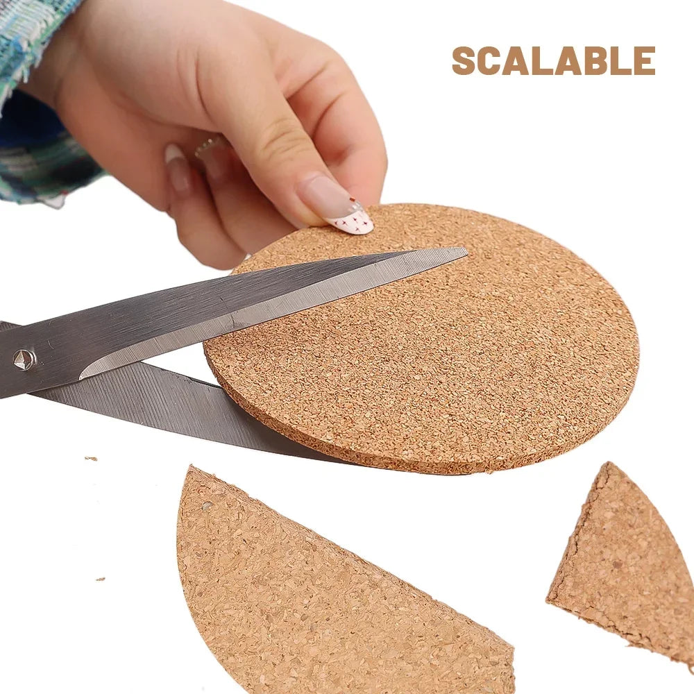Natural Cork Coasters – Round Non-Slip Cup Mats (30/1 PCS)