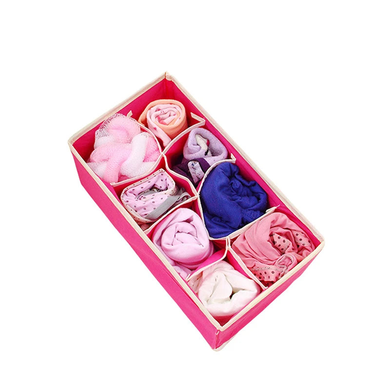 Foldable Underwear Drawer Organizer – Storage Box for Socks, Bras, Scarves & Ties