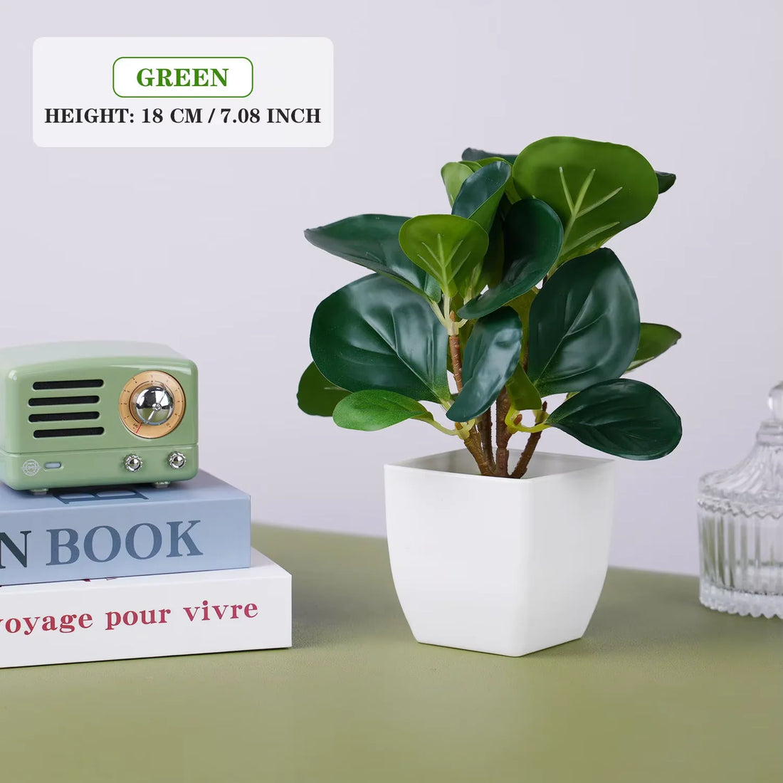 Artificial Potted Bonsai Tree – Small Fake Plant Home & Table Decor
