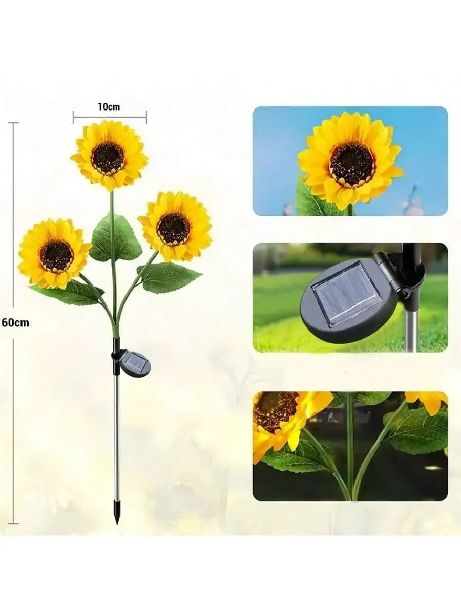 Solar Sunflower LED Garden Light – Waterproof Outdoor Lawn Lamp