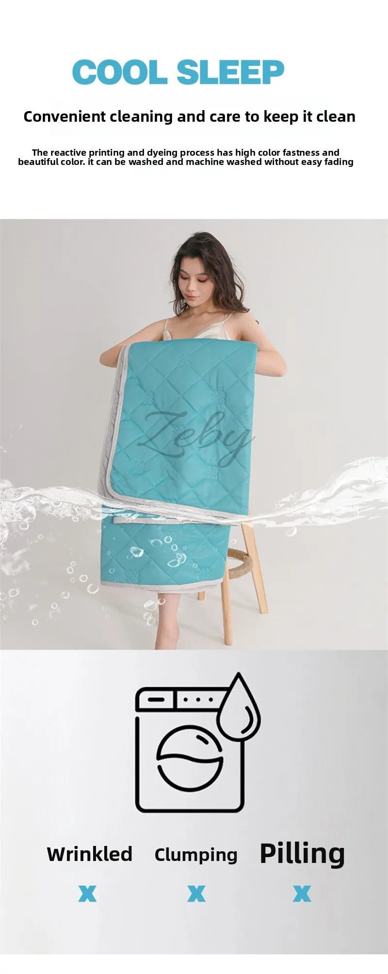 Cooling Blanket – Lightweight Breathable Summer Quilt (King/Queen)