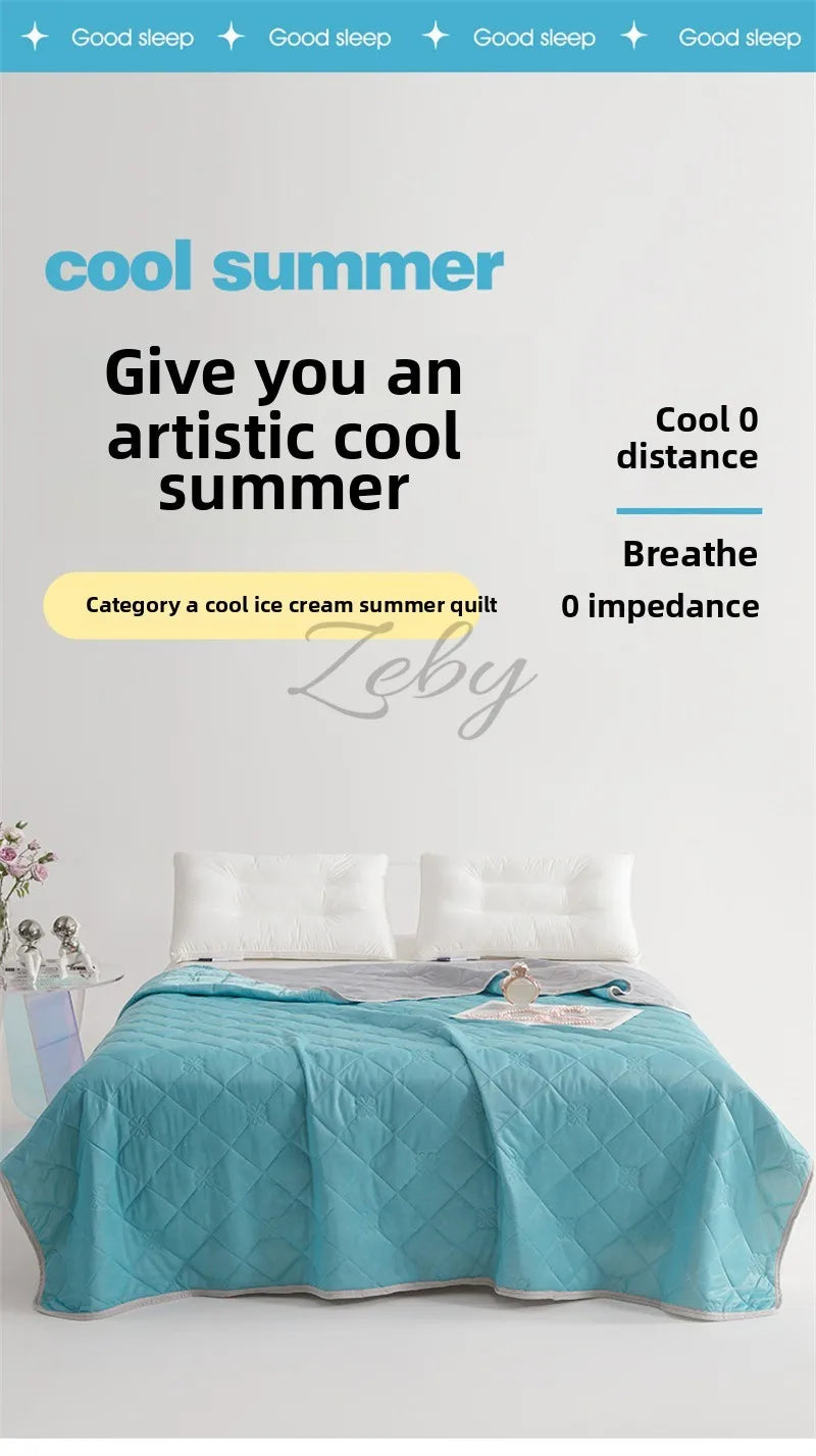 Cooling Blanket – Lightweight Breathable Summer Quilt (King/Queen)
