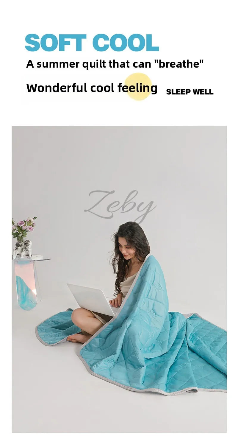 Cooling Blanket – Lightweight Breathable Summer Quilt (King/Queen)