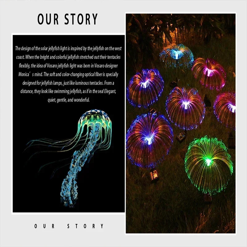 Solar Fiber Optic Jellyfish Lights – Waterproof Outdoor Garden Decor