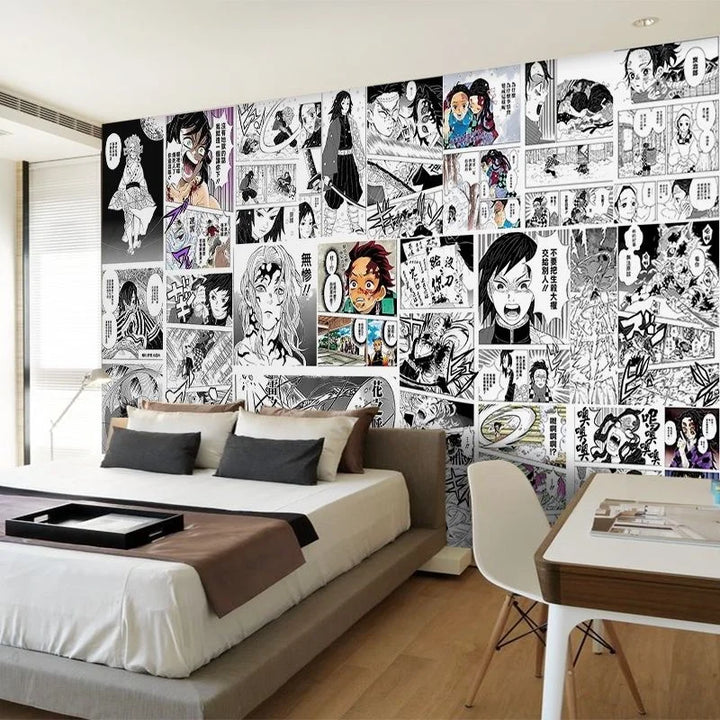 Anime Cartoon Wall Stickers – Self-Adhesive Room Décor (20/30/40pcs, 21x30cm)