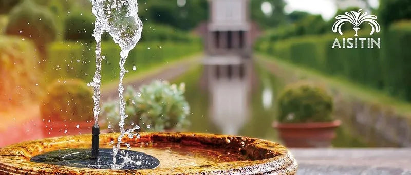 2.5W Solar Fountain Pump with 6 Nozzles & 4ft Pipe