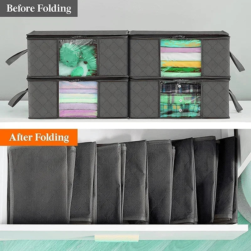 1/3 Pcs Large Capacity Foldable Clothes Storage Bags