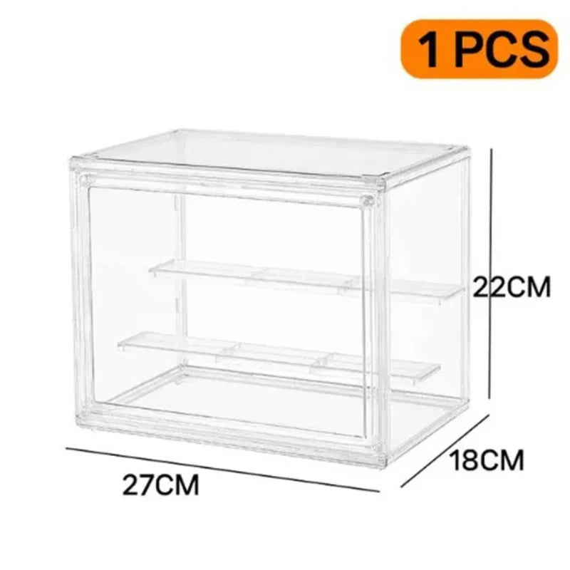 3-Layer Transparent Acrylic Display Rack – Ladder Organizer for Figures, Models, Jewelry & Collectibles