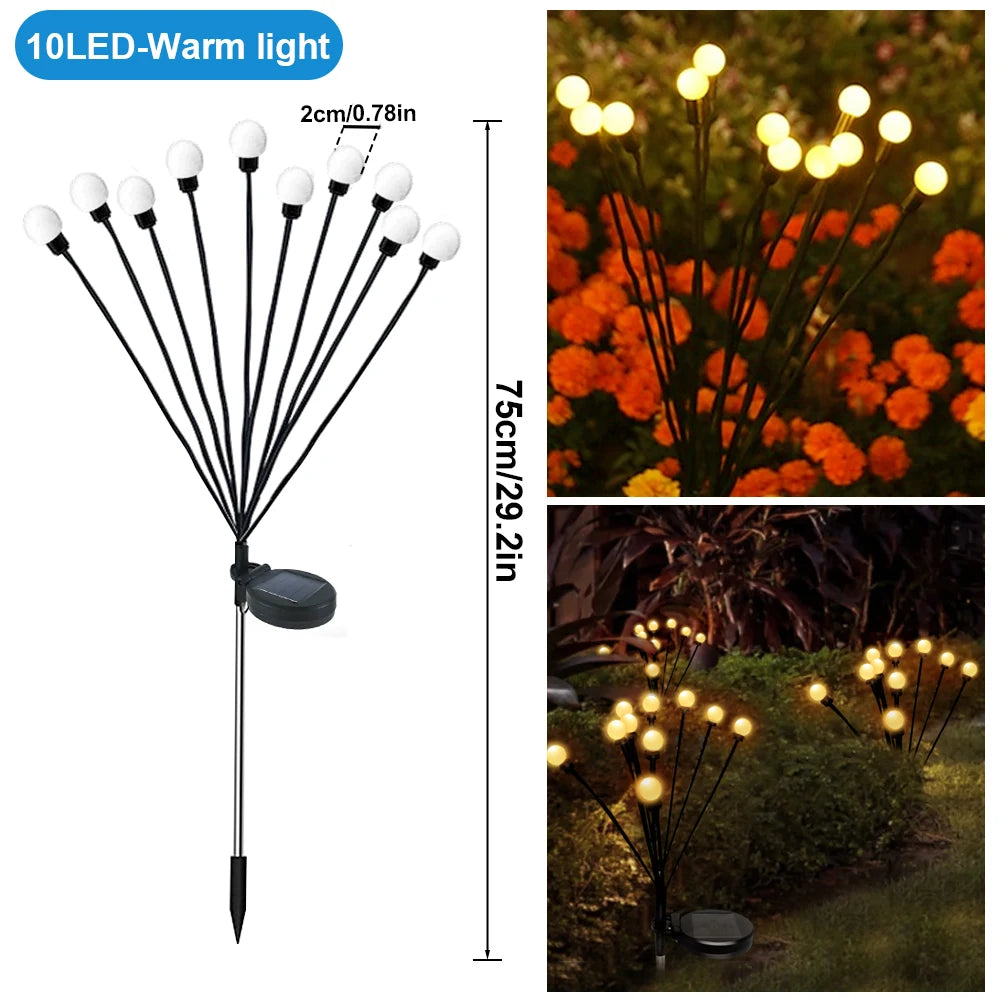 LED Solar Jellyfish Mushroom Fairy Light – RGB Waterproof Garden Lamp