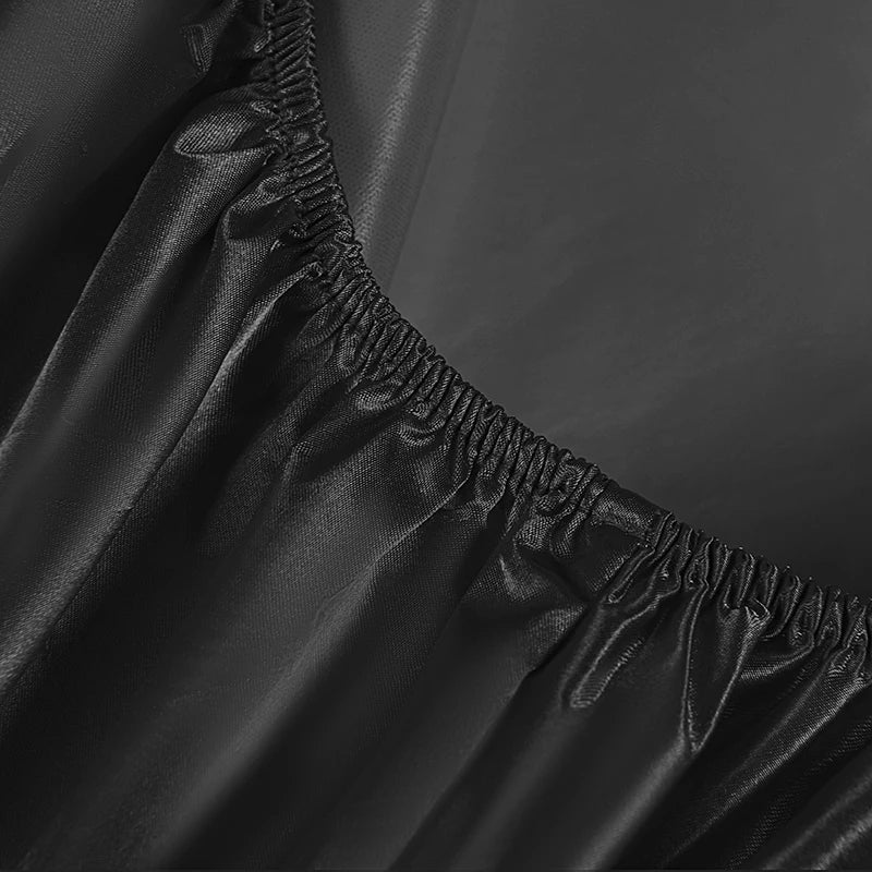 Waterproof Elastic Fitted Bed Sheet – Black/Gold/White