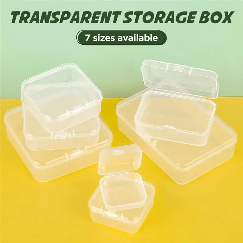 10 Pcs Rectangular Translucent Plastic Storage Boxes