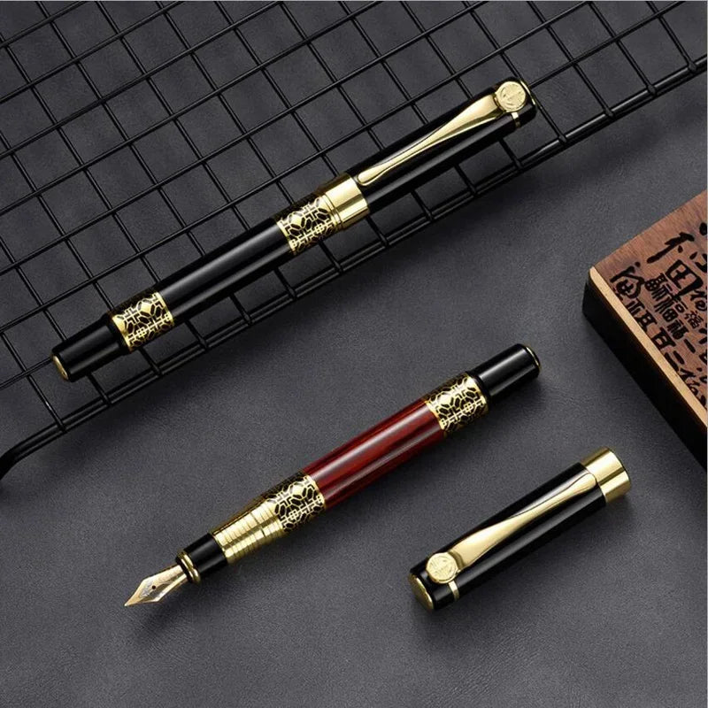 Retro Metal Fountain Pen – Fine Nib Classic Design with Converter