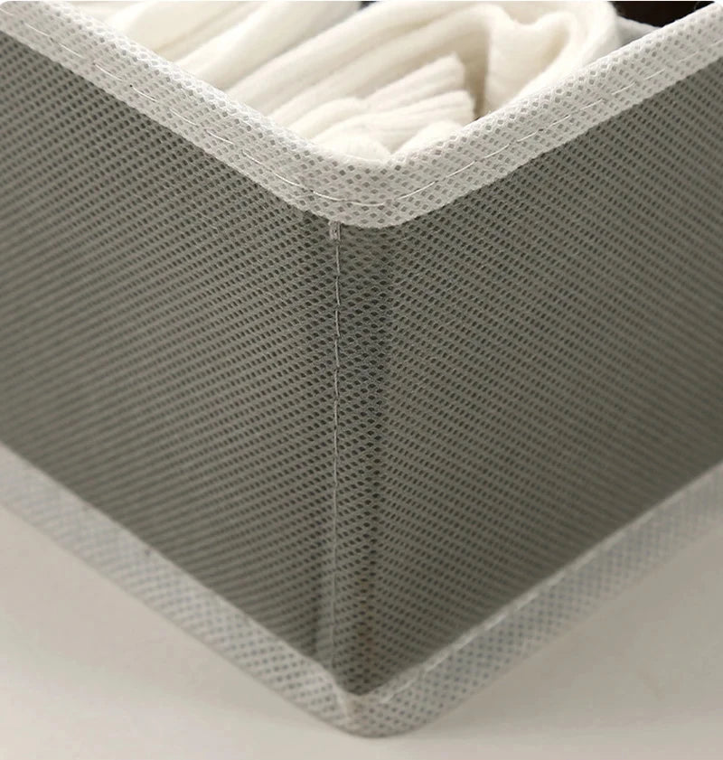 Foldable Underwear Drawer Organizer – Storage Box for Socks, Bras, Scarves & Ties