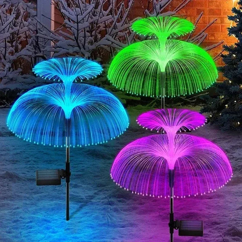 Solar Fiber Optic Jellyfish Lights – Waterproof Outdoor Garden Decor