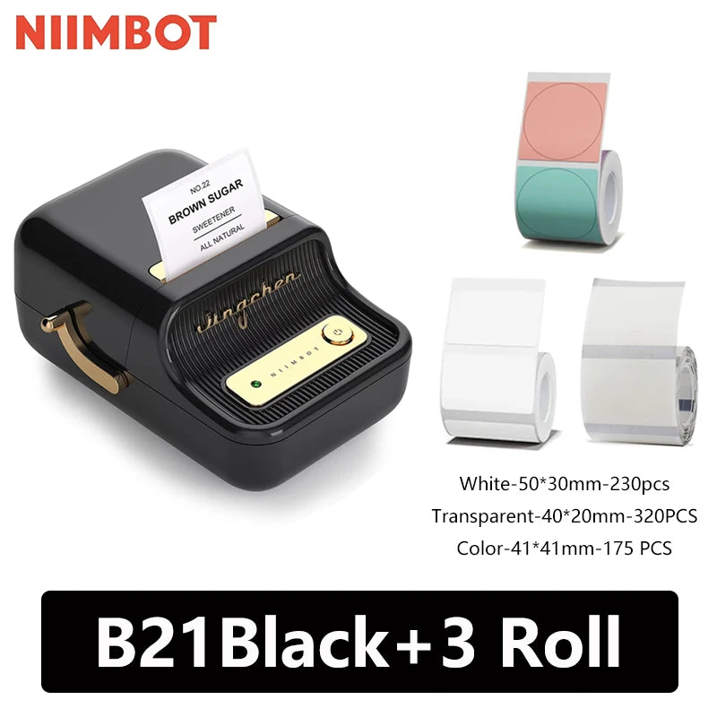 Niimbot B21 Mini Portable Thermal Label Printer – Wireless Sticker Maker