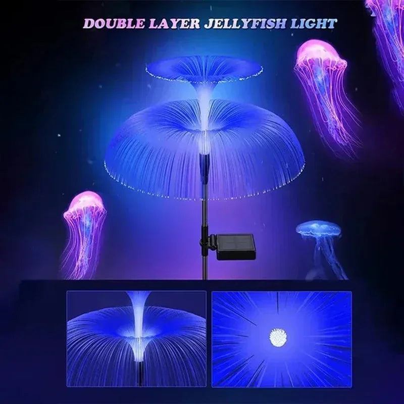Solar Fiber Optic Jellyfish Lights – Waterproof Outdoor Garden Decor