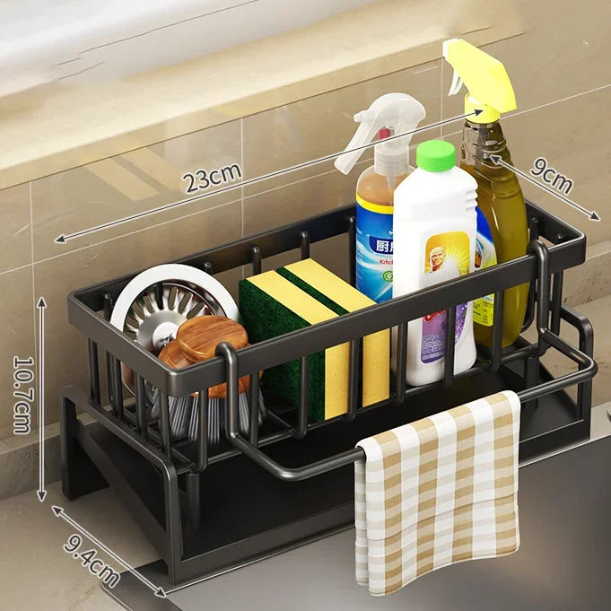 No-Punch Sink Rack – Kitchen Shelf & Drainage Storage Organizer