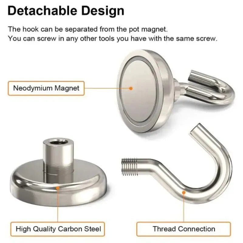 10PCS Strong Magnetic Hooks – Multi-Purpose Storage Solution