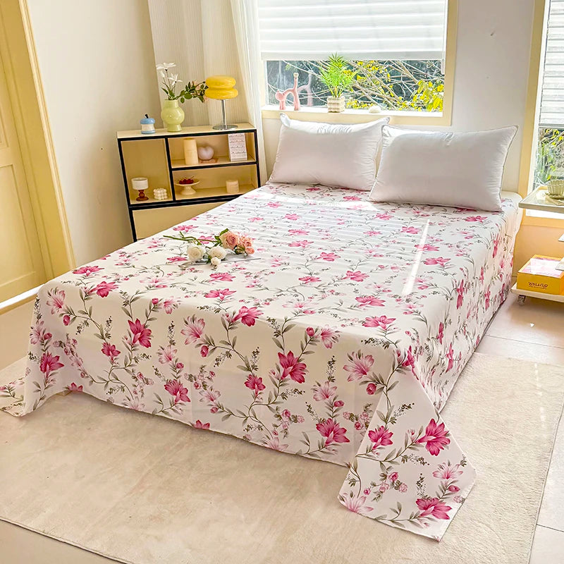 Printed Soft Breathable Fitted Sheet – All Season Bedding for Bedroom & Guest Room