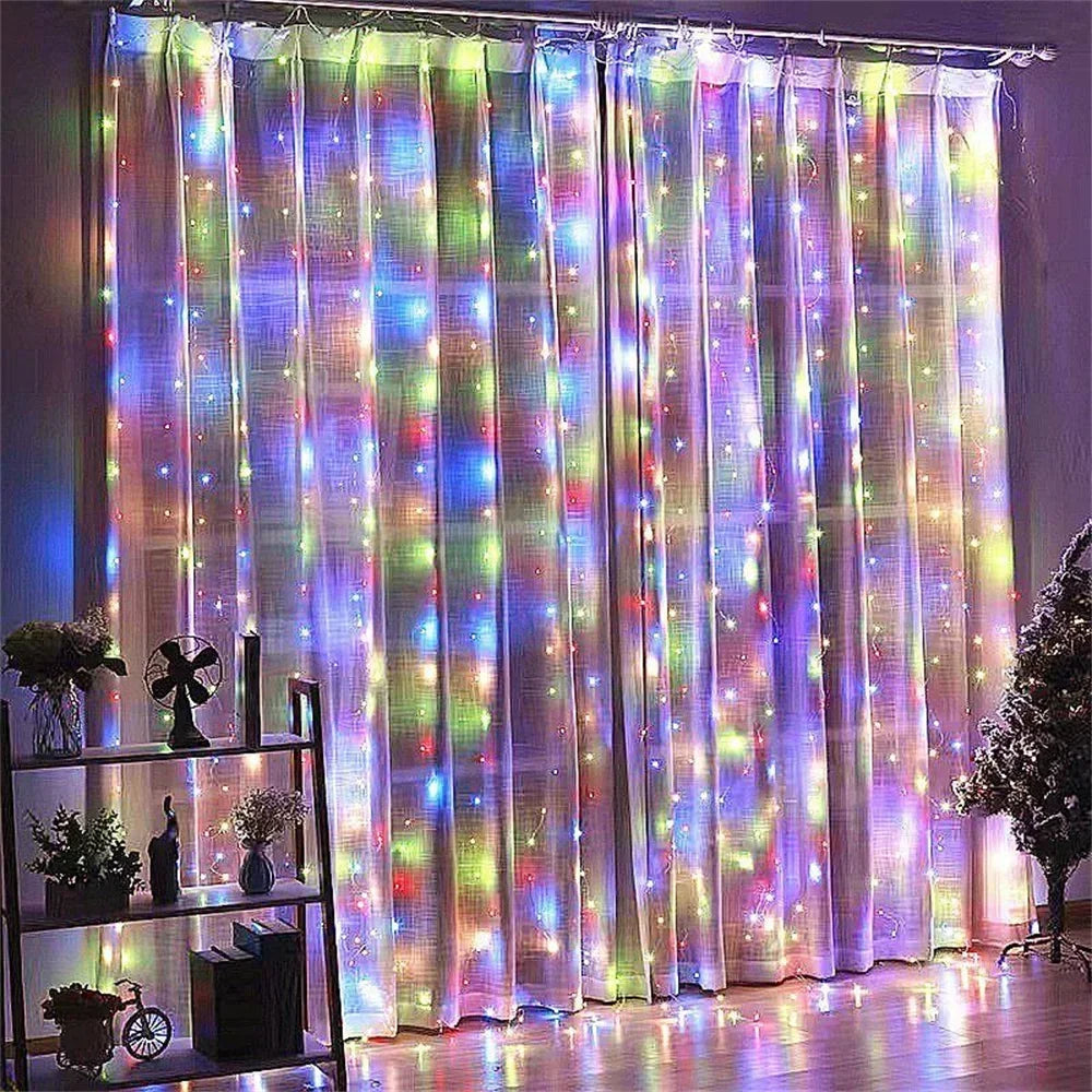 6M LED Fairy String Lights – USB Curtain Lights with 8 Modes for Outdoor & Holiday Decor