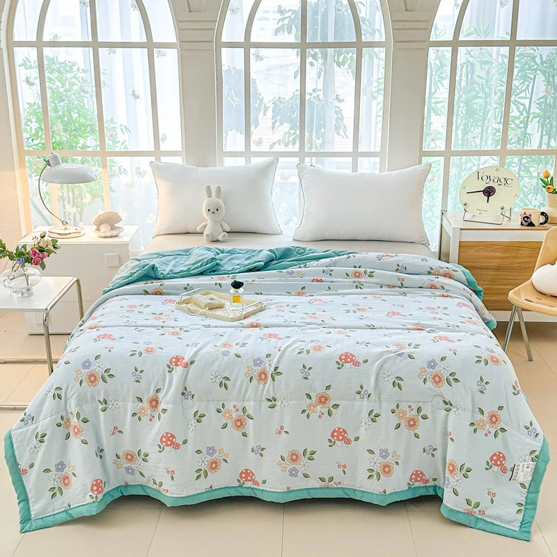 Printed Thin Summer Duvet – Soft Lightweight Bedspread (No Pillowcase)