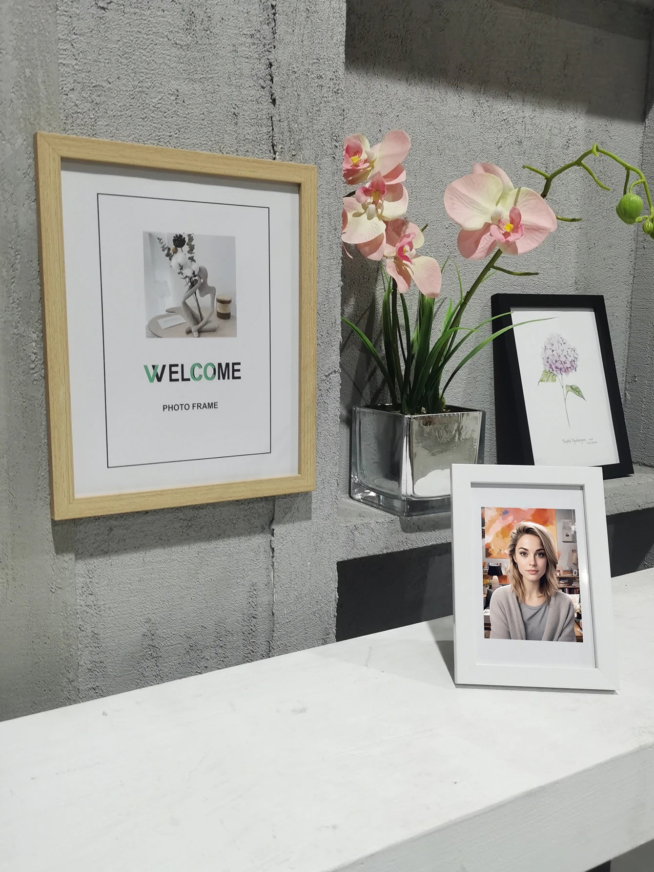 1Pc/3Pcs Wall Gallery Photo Frames – A4, 15x20, 20x25 cm for Tabletop or Wall Mount Display