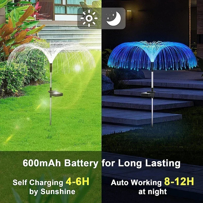 Solar Fiber Optic Jellyfish Lights – Waterproof Outdoor Garden Decor