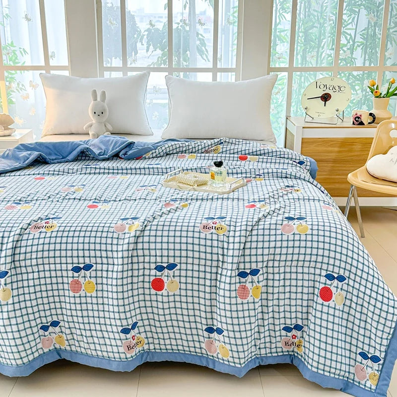 Printed Thin Summer Duvet – Soft Lightweight Bedspread (No Pillowcase)