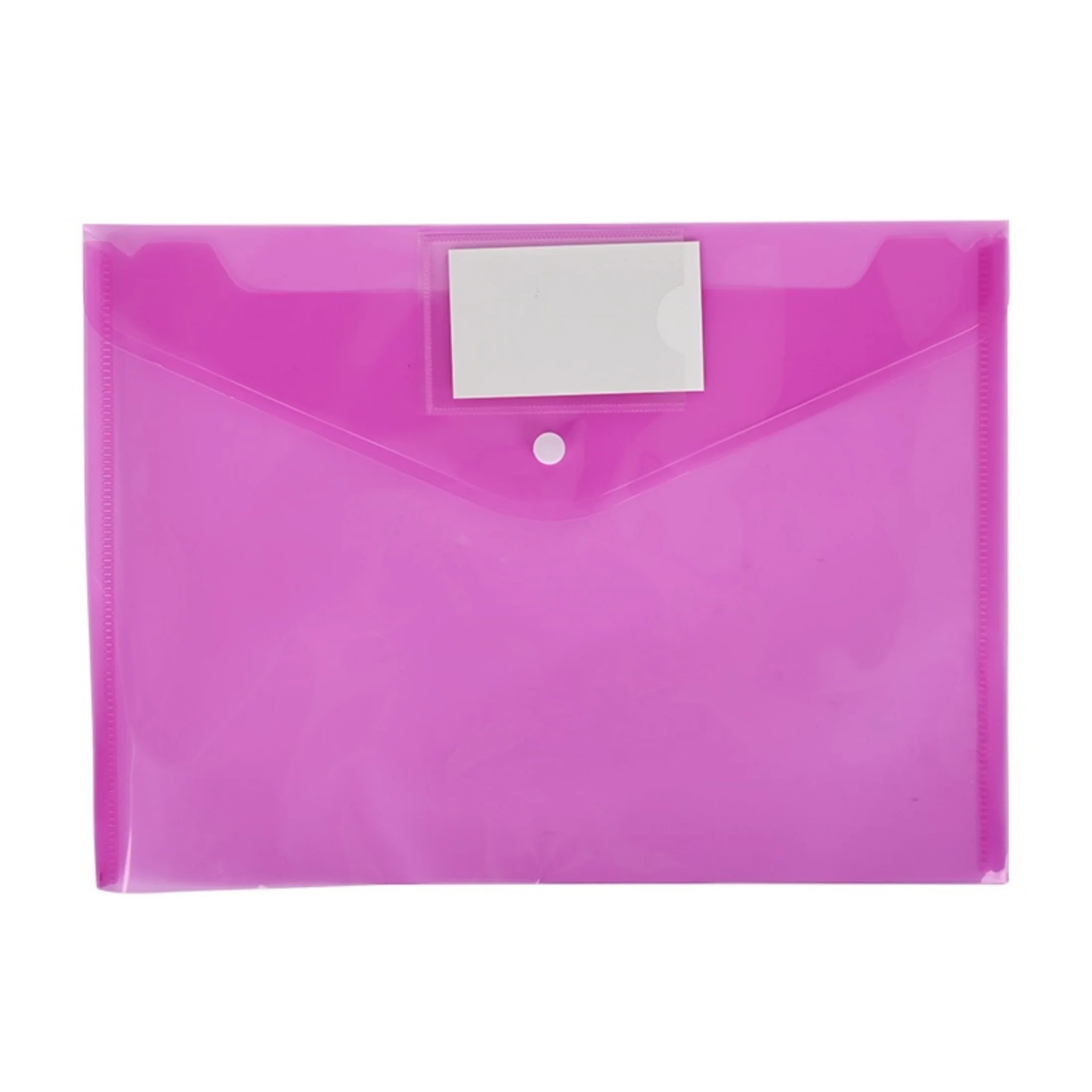 10pcs A4 Plastic Button File Bags – Colorful PP Document Storage Folders