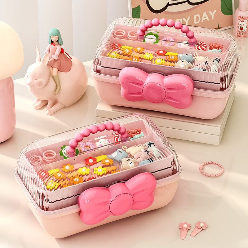Multi-Layer Hair Accessories & Jewelry Organizer Box