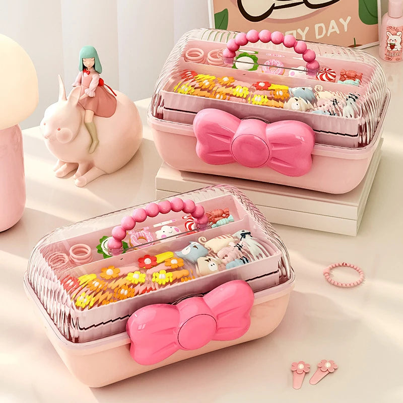 Multi-Layer Hair Accessories & Jewelry Organizer Box