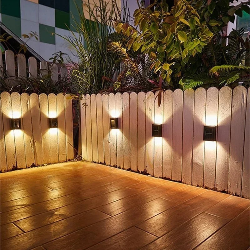 Solar Up & Down Wall Spot Lights – Outdoor Waterproof Decorative Garden Lamp