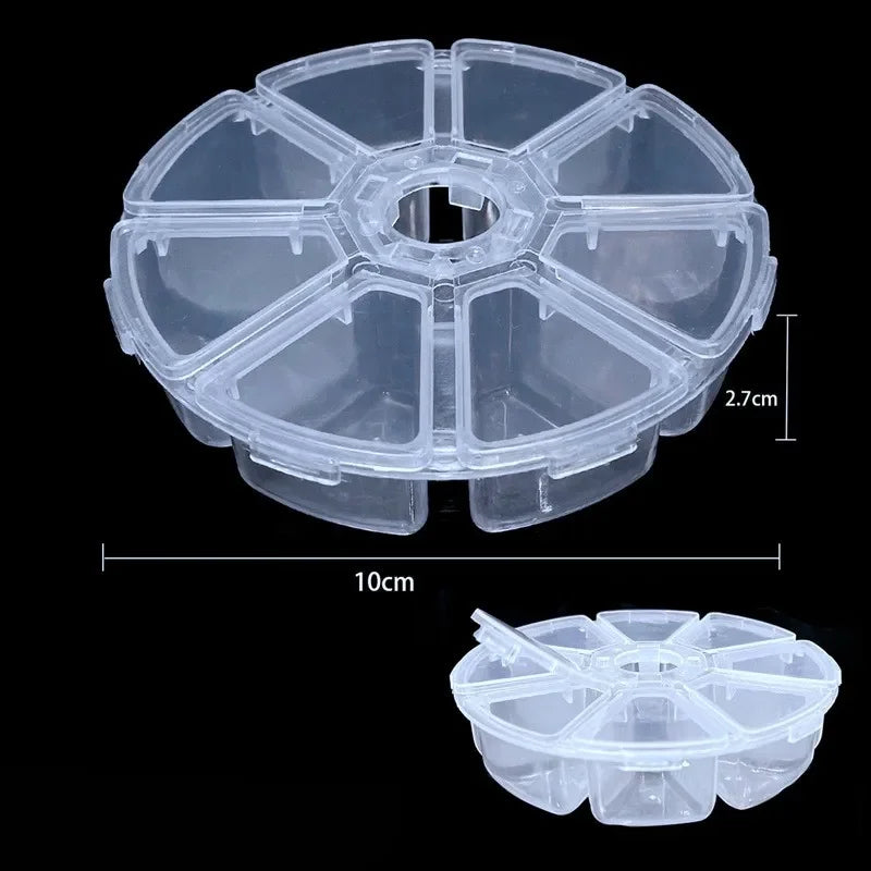 8-Style Clear Jewelry Organizer Box – Adjustable Compartment Storage