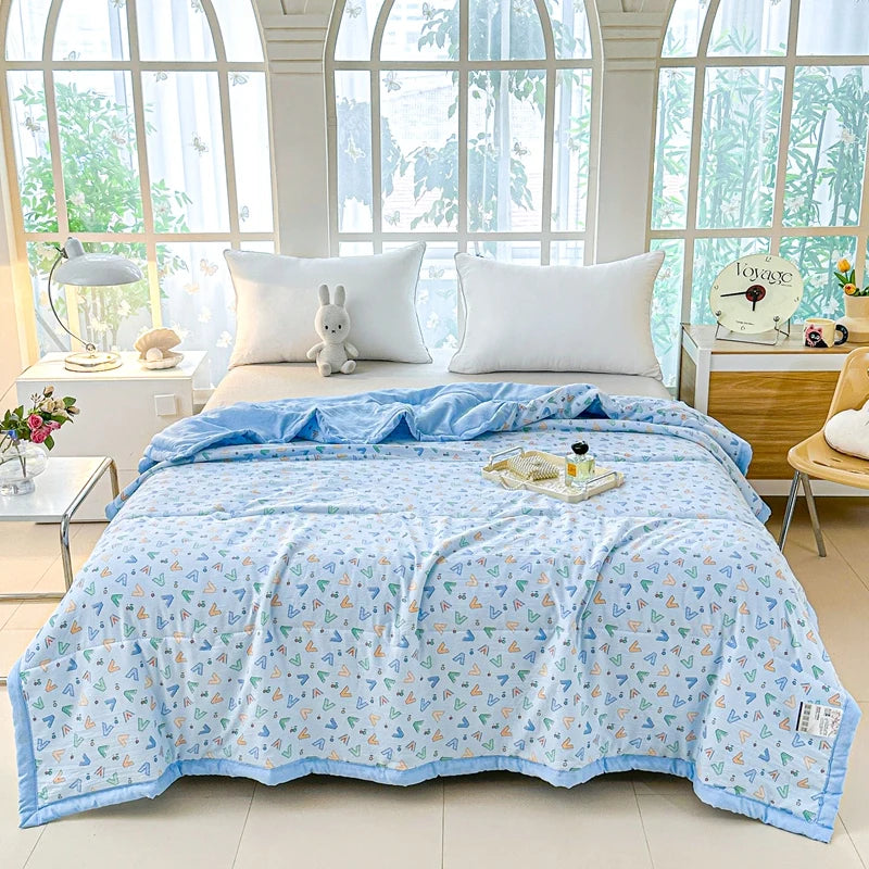 Printed Thin Summer Duvet – Soft Lightweight Bedspread (No Pillowcase)