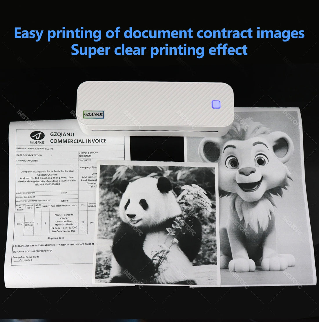 Portable A4 Thermal Bluetooth Printer – Photos & Document Printing Machine