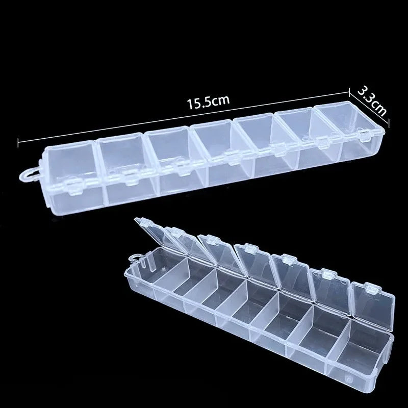 8-Style Clear Jewelry Organizer Box – Adjustable Compartment Storage