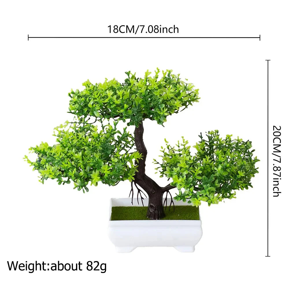 Artificial Potted Bonsai Tree – Small Fake Plant Home & Table Decor