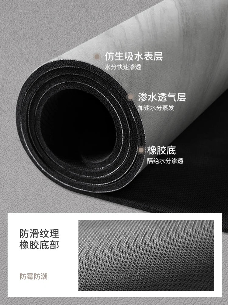 Absorbent Kitchen Dish Drying Mat – Quick Dry Coffee & Tableware Drain Pad