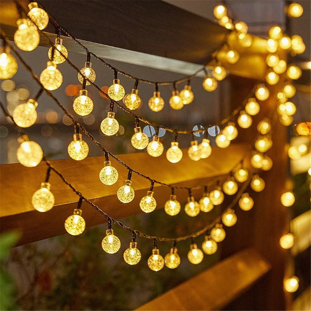 LED Solar Fairy String Lights – 5m 20LED Warm White, Waterproof Outdoor Garden & Wedding Decor