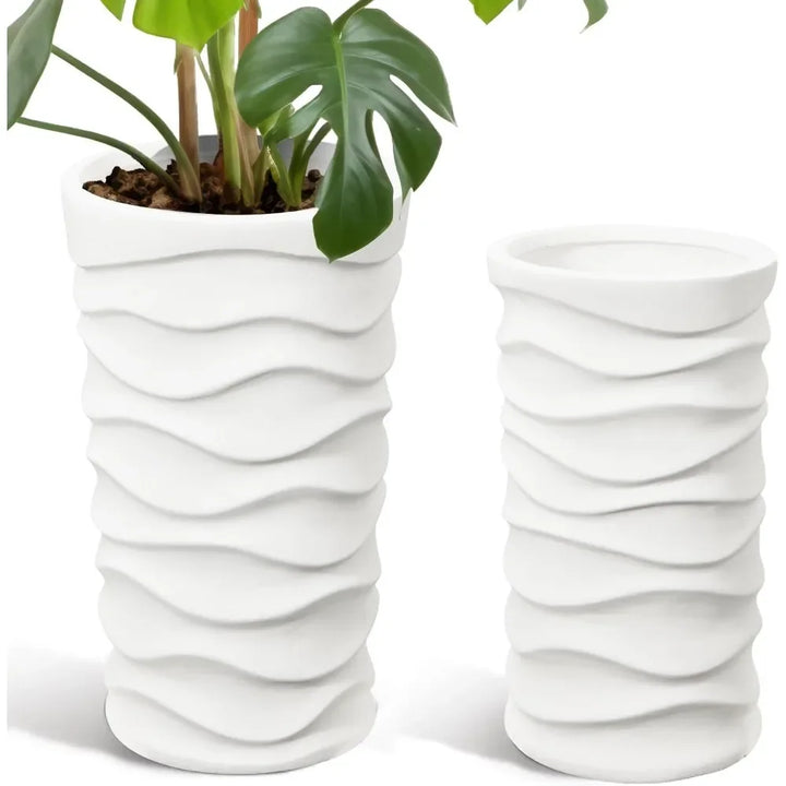 Tall Planters with Drainage – Large Indoor/Outdoor Flower Pots