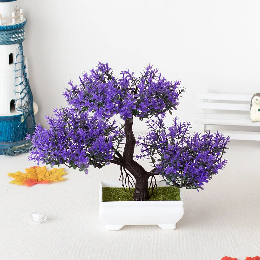 Artificial Potted Bonsai Tree – Small Fake Plant Home & Table Decor