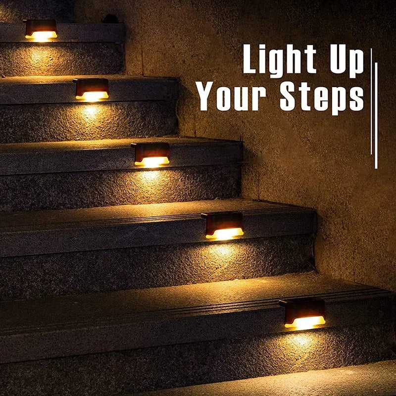 Waterproof Solar Deck Lights – LED Fence & Step Outdoor Lamps (4/8/12pcs)