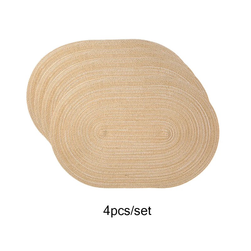 Set of 4 Washable Heat-Resistant Placemats – Non-Slip Dining Table Mats
