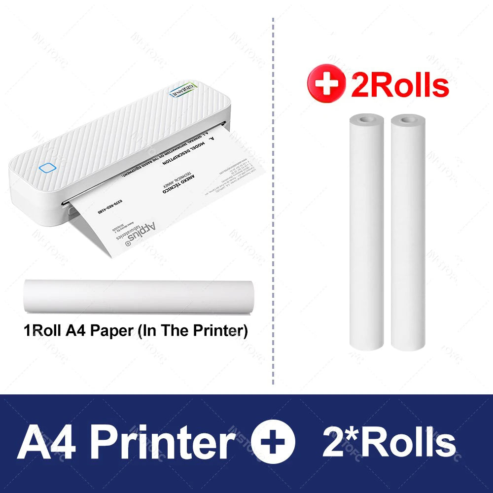 Portable A4 Thermal Bluetooth Printer – Photos & Document Printing Machine