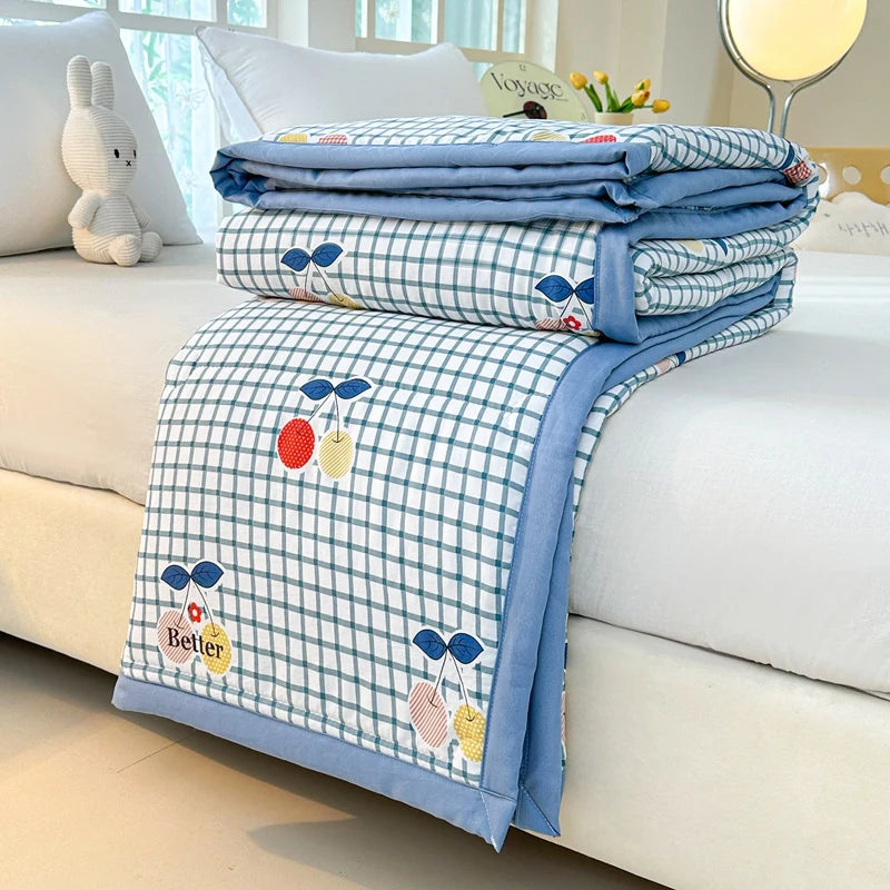 Printed Thin Summer Duvet – Soft Lightweight Bedspread (No Pillowcase)