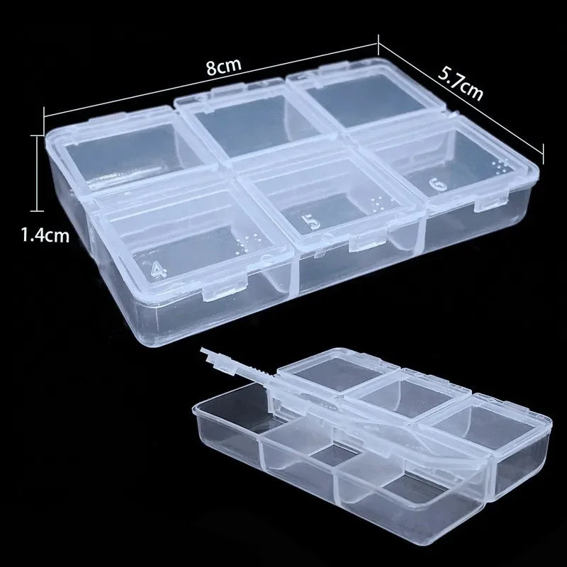 8-Style Clear Jewelry Organizer Box – Adjustable Compartment Storage