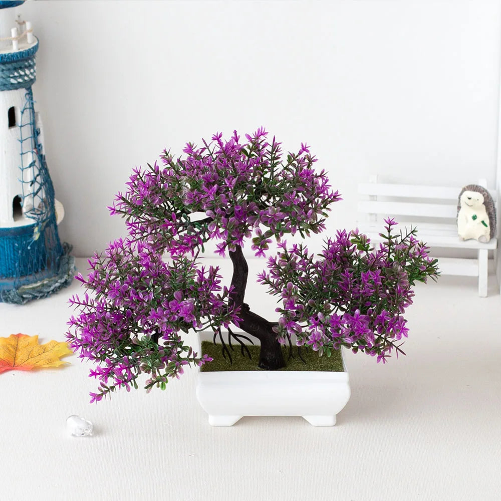 Artificial Potted Bonsai Tree – Small Fake Plant Home & Table Decor